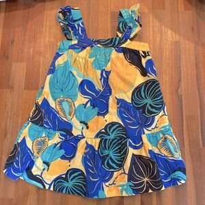 Patagonia Pataloha Floral Dress, 3T, blue/green/yellow